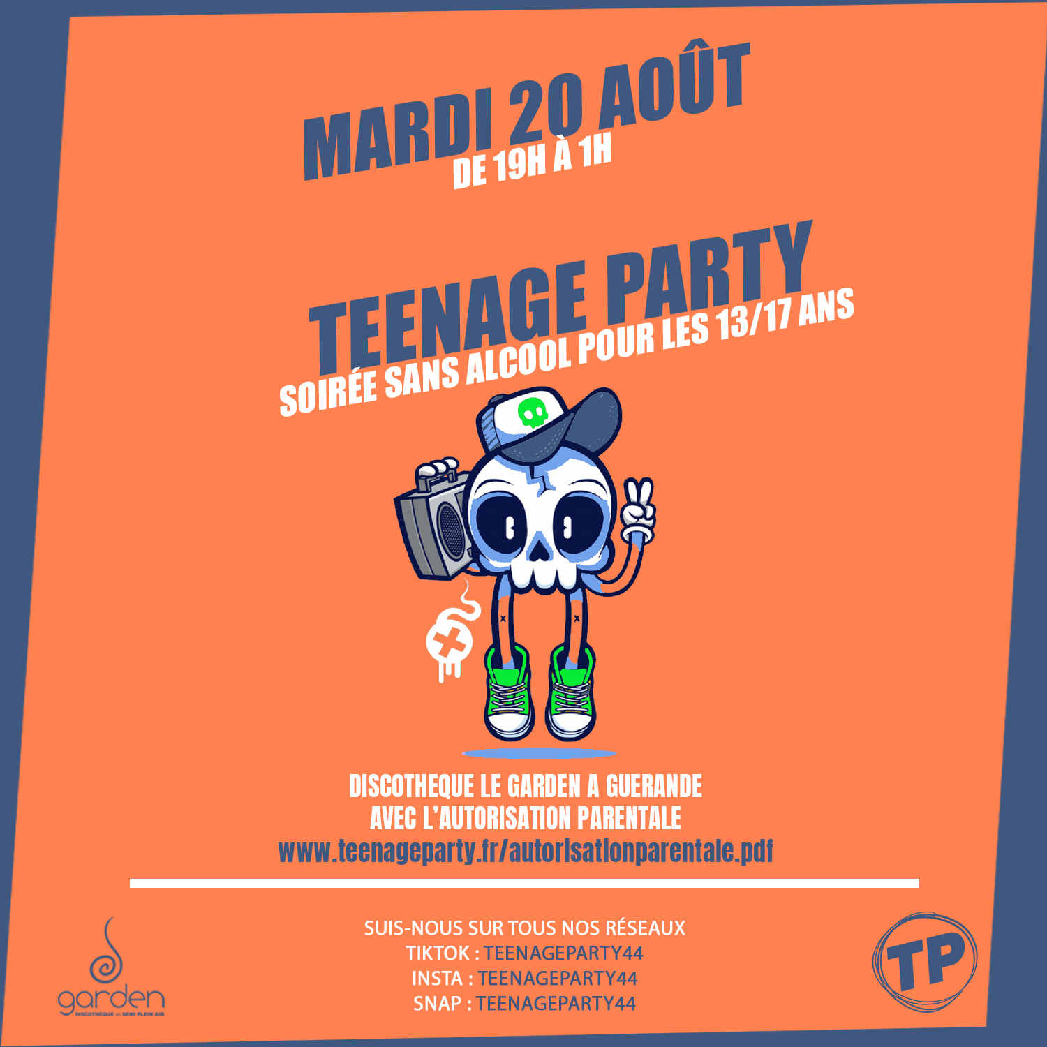 Mardi 20 Août - Teenage Party