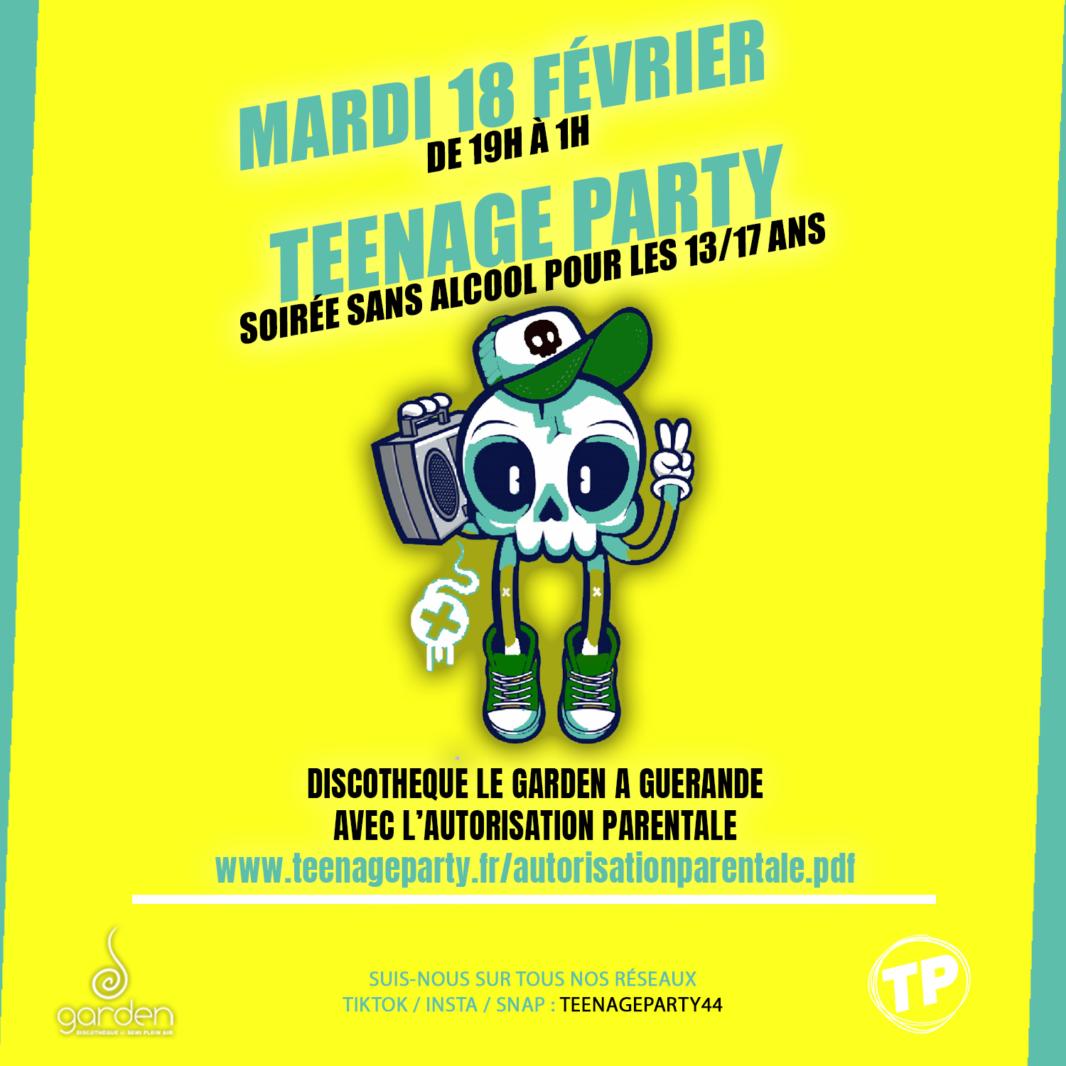 Mardi 18 Février - Teenage Party